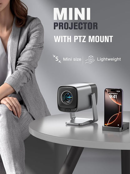 Mini Projector with WiFi and Bluetooth, XuanPad Smart Projector 4K Support