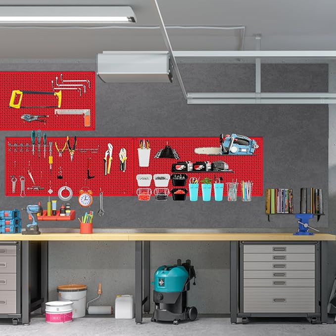 Daanxw Pegboard Rack Garage Storage Steel Horizontal PegBoard Pack, Steel