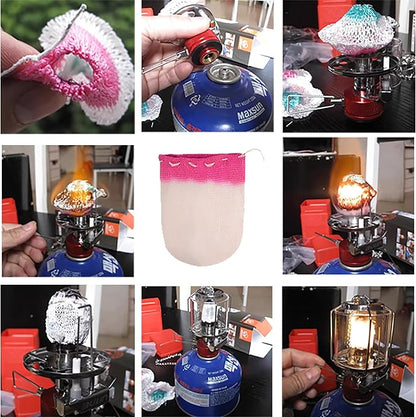 Propane Lantern Mantles for Gas Lamps, U-Shaped Mantles for Outdoor Camping, Gas Light Replacement Covers for Propane Lanterns & Long-Lasting