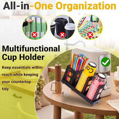 Cup and Lid Holder, Disposable Paper Cup Dispenser