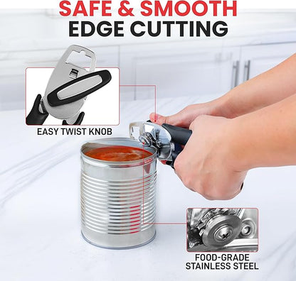 Zulay Kitchen Heavy Duty Stainless Steel Manual Can Opener – Ergonomic Soft