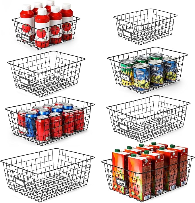 8 Set, Extra Large Wire Baskets