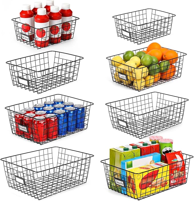 8 Set, Extra Large Wire Baskets