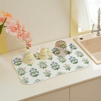 Spring Dish Drying Mat 18x24 Inches