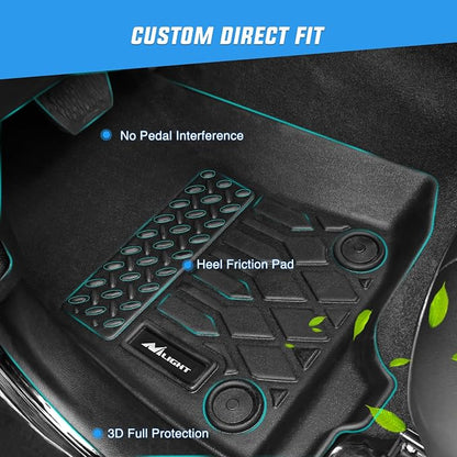 Nilight TPE Floor Mats for Jeep Compass 2017 2018 2019 2020 2021 2022 2023 2024 2025 2026 All Weather Custom Fit Heavy Duty Floor Liners