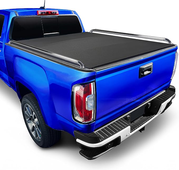 Tyger Auto T2X Low Profile Soft Roll-up in Fabric Truck Bed Tonneau Cover Compatible with 2023-2026 Chevy Colorado GMC Canyon | 5'1" (61") Bed | TG-BCXC3793