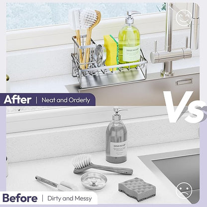 SWTYMIKI Sink Caddy Sponge Holder