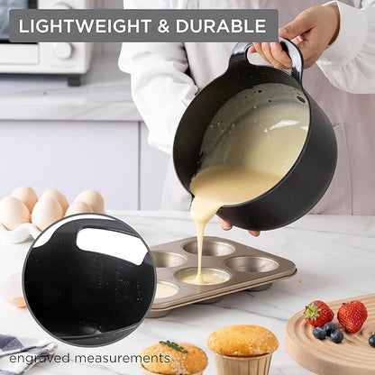 COOK WITH COLOR Nesting Plastic Mixing Bowl Set with Pour Spouts and Handles