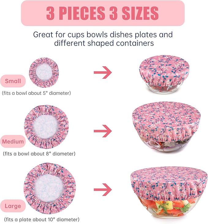 wegreeco Elastic Reusable Bowl Covers