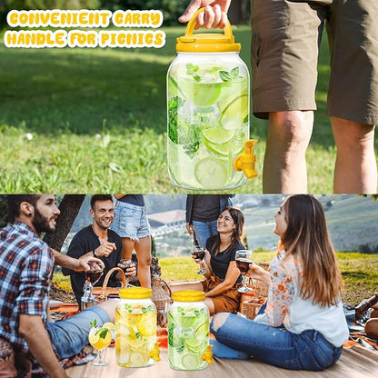 Havawish 2 Pcs 1 Gallon Plastic Beverage Dispenser