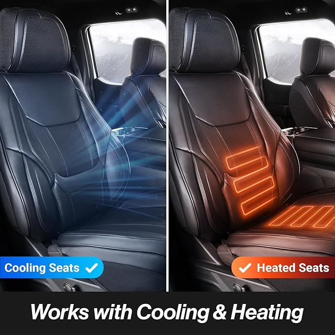 Coverland Custom Fit Car Seat Covers for SUV Compatible with [2008-2018 BMW X5] Premium Car Seat Cover Water Resistant Leather Non-Slip Interior Protecto [Full Set Black - Size Chart X86]