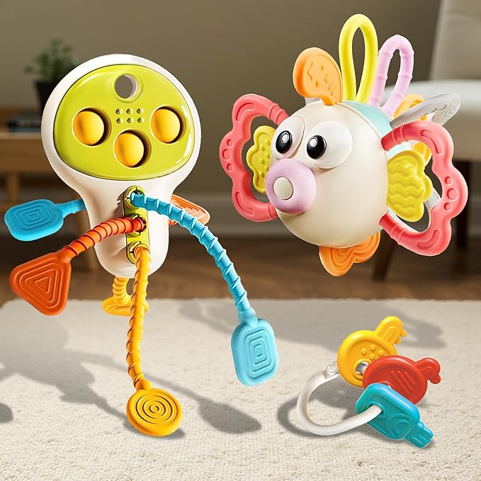 iPlay, iLearn Baby Toy 6-12 Month, Infant Sensory Teething Toy, Toddler Montessori Learning Activity Busy Play Set, Babies Crib Carseat Travel First Birthday Gift 7 9 10 Month 1 2 Year Old Girl Boy