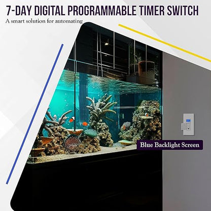 ENERLITES 7 Days Digital in-Wall Programmable Timer Switch