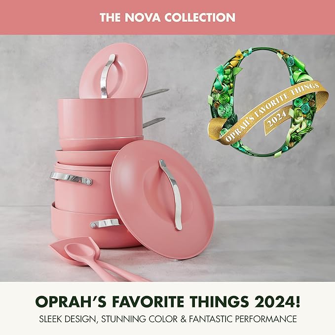 GreenPan Nova 10-Piece Cookware Pots & Pans Set, Oprah’s Favorite Things 2024
