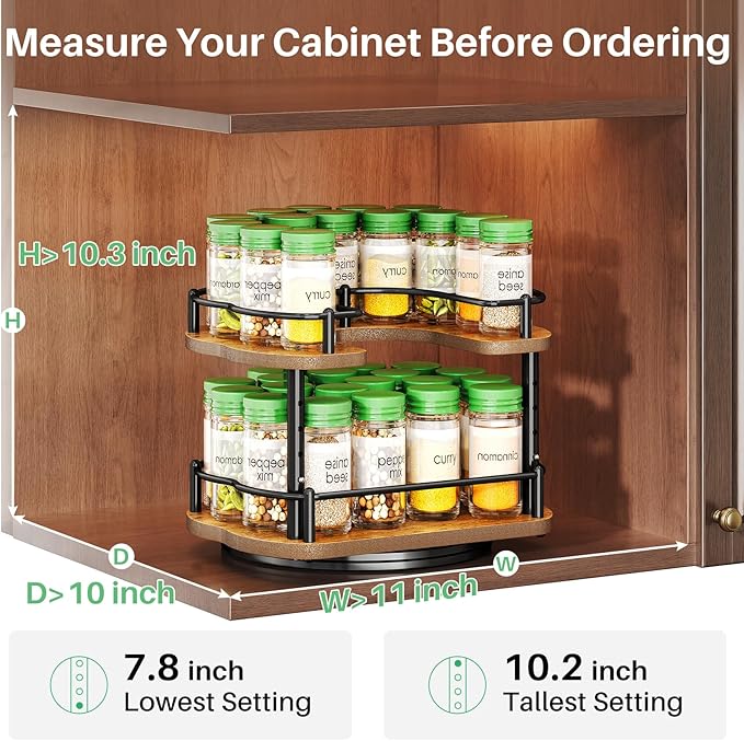 Spice Rack Organization for Cabinet