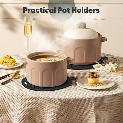 Oven Mitts and Pot Holders 4 Sets, Heat Resistant 500 ℉ Oven Mitt and Pot Holder