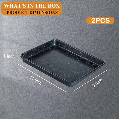 Walooza 11 Inch Nonstick Baking Sheets Set of 2, Carbon Steel Cookie Sheets