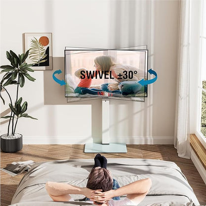 FITUEYES Swivel Floor TV Stand