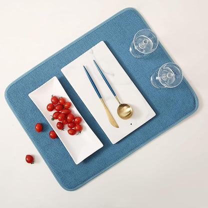 2 Pack Microfiber Dish Drying Mat
