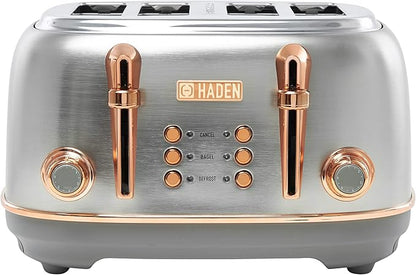 Haden Heritage 4 Slice Wide Slot Stainless Steel Toaster
