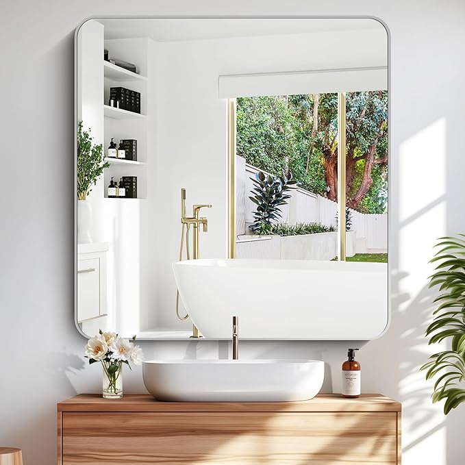 42" x 42"Bathroom Mirror, Decorative Rectangular Vanity Mirror
