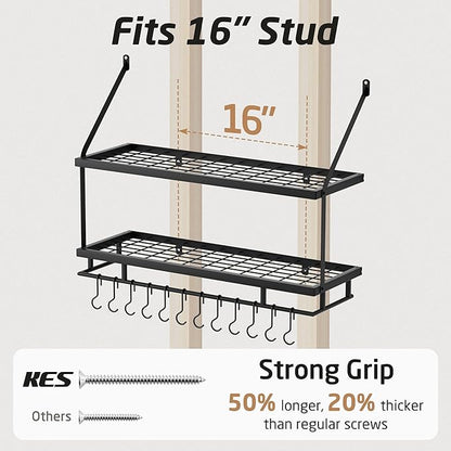 KES 30-Inch Kitchen Pot Rack