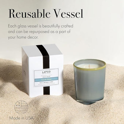 LAFCO New York Votive Candle, Sea & Dune - 1.9 oz - 20-Hour Burn Time - Reusable Glass Vessel - Made in The USA