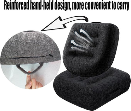 adult short driver car seat booster/booster seat for adults/thick Office Chair Booster Seat,for Short People Effectively Increase Field of View Lower Back Fatigue Relief,for Cars,Office,Home（black）