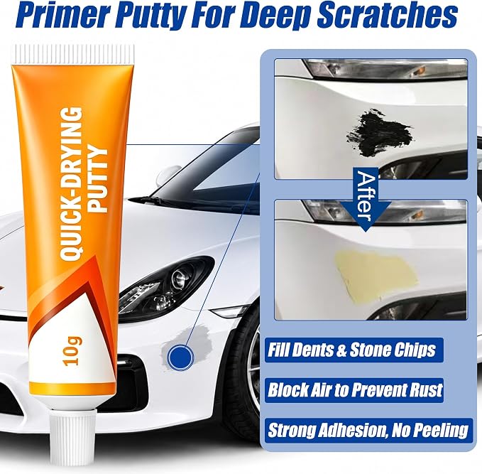 Blueprint(8X8) Touch Up Paint Compatible with Toyota, All in One Car Scratch Repair Kit with Primer Putty & Clear Coat, Complete Sanding Tools Set for Scratches Chips Nicks