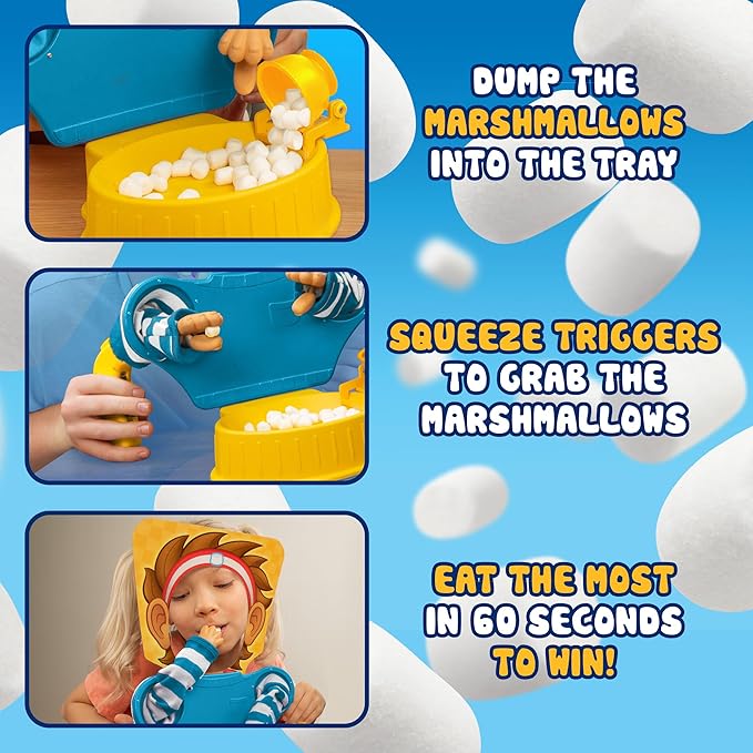 PlayMonster Marshmallow Madness Board Game – Hilarious Family Board Games for Kids & Adults, Fun Fast-Paced Party Game for Family Night, Interactive Kids Board Games, Ages 8+