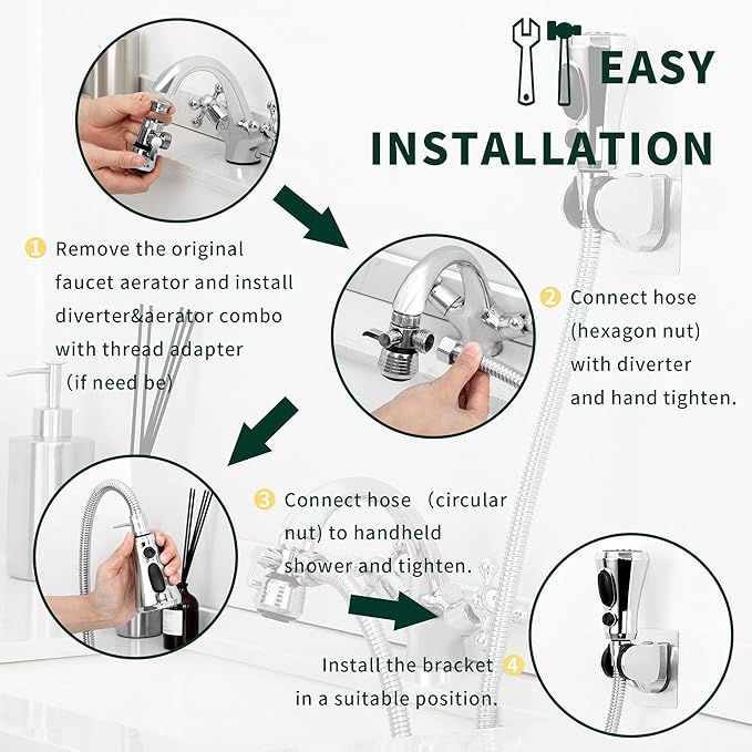 CECEFIN Kitchen Faucet Hose Attachment, Sink Sprayer Replacement Head