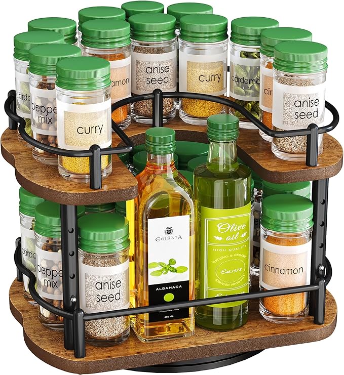 Spice Rack Organization for Cabinet