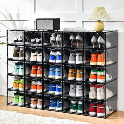12 Pack Stackable Shoe Storage Organizer