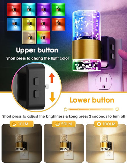 Night Lights Plug into Wall, Color Changing Night Light