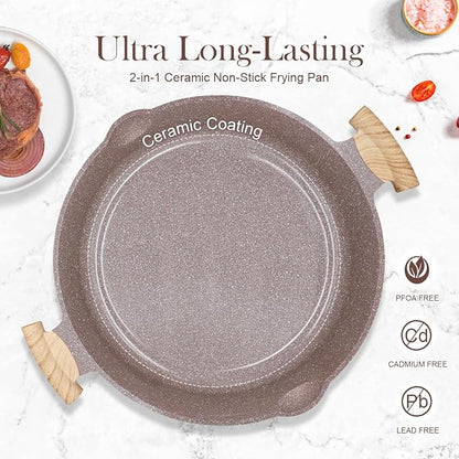 AIKENBBKK Ceramic Frying Pan