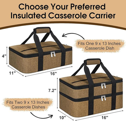 Insulated Casserole Carrier, Portable Casserole Carrier
