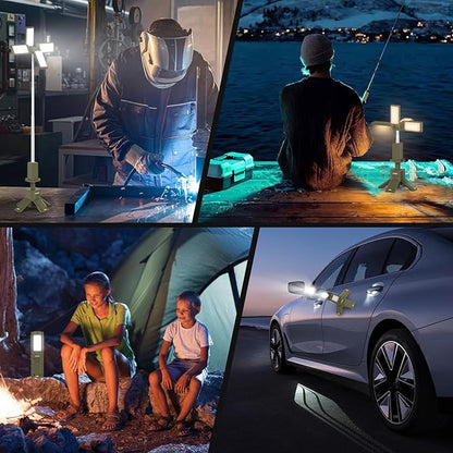Telescopic Camping Lights Rechargeable 14000 mAh Led Multifunction Magnetic Lanterns Job Site Lighting Cordless Dimmable Camping Tent Lamp Portable Power Supply 6000LM IPX5 Waterproof