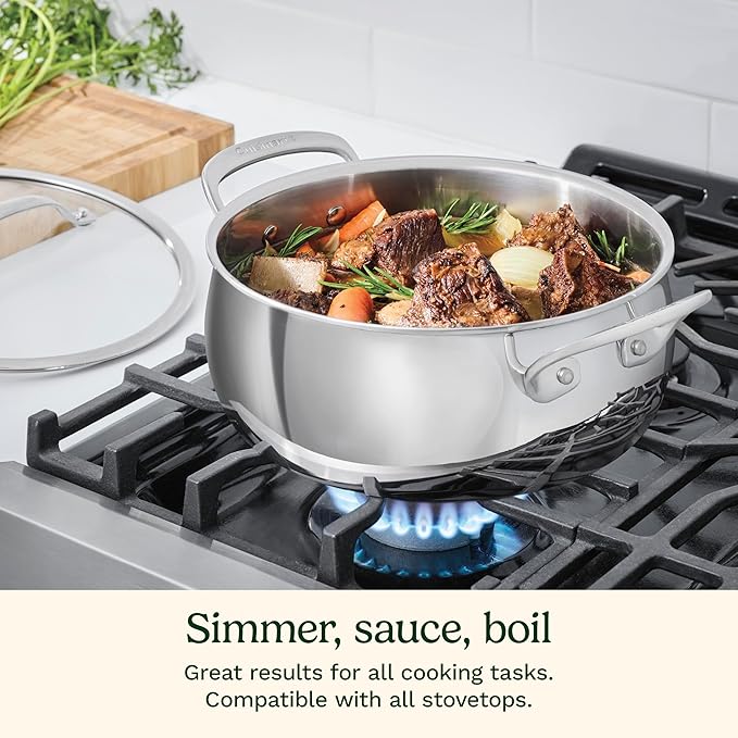 Cuisinart PureClad™ Triple Ply Stainless Steel 4.5 Qt. Dutch Oven w/Cover