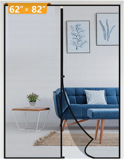 Yotache Magnetic Screen Door Fits Door Size 62 x 82, Screen Size 64" x 83"