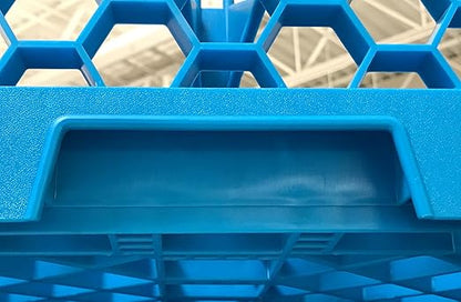 Carlisle FoodService Products OptiClean Peg Dish Rack for Commercial Washing Machines, Tall Peg Plate Rack, Blue (Pack of 6)