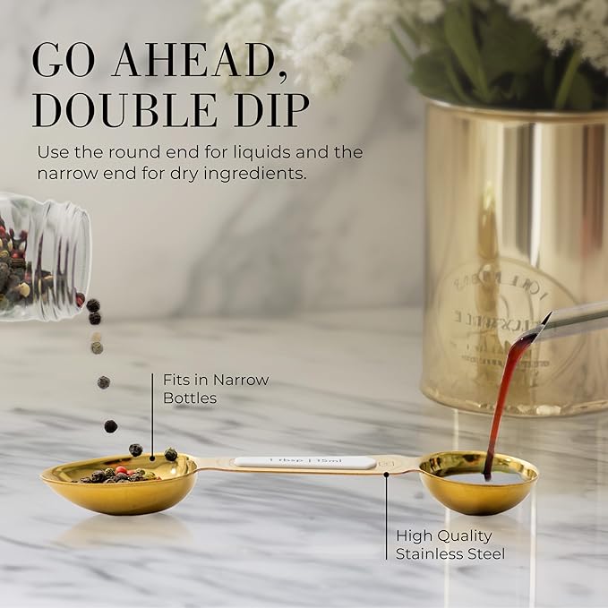 White and Gold Measuring Spoons