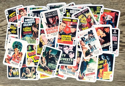 Film Noir Playing Cards (Poker Deck 54 Cards All Different) Vintage Movie Poster Action Detective