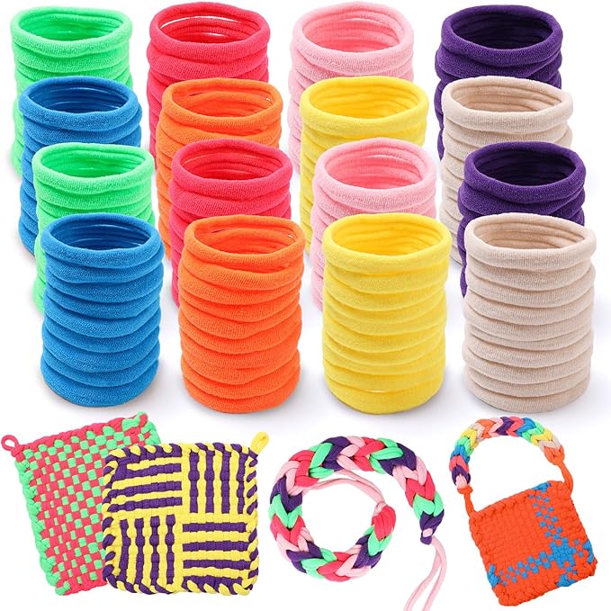 DDAI Weaving Loom Refill Loops Kit – Loom Refill Loops for Weaving Potholder Loom Kit - Arts and Crafts for Kids Ages 6 7 8-12 13 Girls Boys Adults - Crafts Supplies 224 PCS in 8 Bright Colors