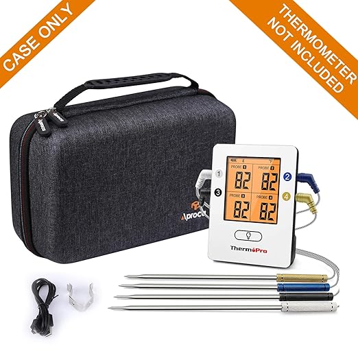 Aproca Hard Travel Storage Carrying Case, for ThermoPro TP25 / TP910 Wireless Bluetooth Meat Thermometer