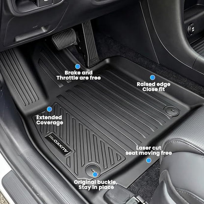 Auxko All Weather Floor Mats Cargo Mat with Backrest Mat for Hyundai Palisade 2020-2025 TPE Liners Accessories Guard Odorless Anti-Slip Floor Liners & Trunk Liner & Back Seat Protectors