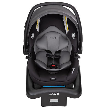 Safety 1st Smooth Ride Travel System Stroller and OnBoard FLX Infant Car Seat, Newborn to Toddler Baby Combo, Easy-Install, Large Canopy, Ample Storage, Foldable, Rear-Facing 4-30 lbs, Monument