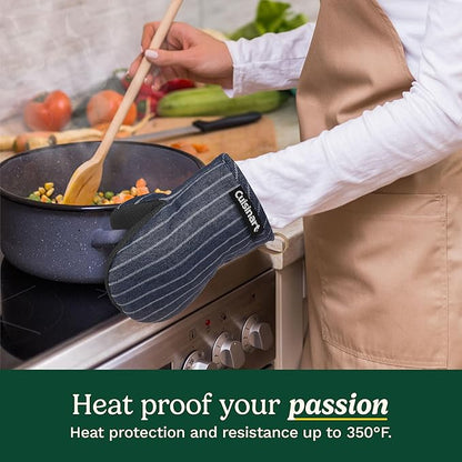 Cuisinart Heritage Mini Oven Mitts – 5.5” x 7” Heat-Resistant Kitchen Mitts