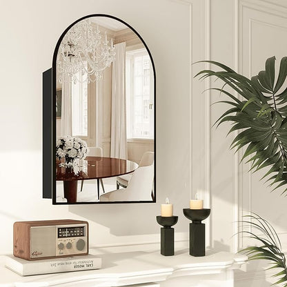 Bathroom Medicine Cabinet with Mirror, Arched Medicine Cabinet Wall Mounted