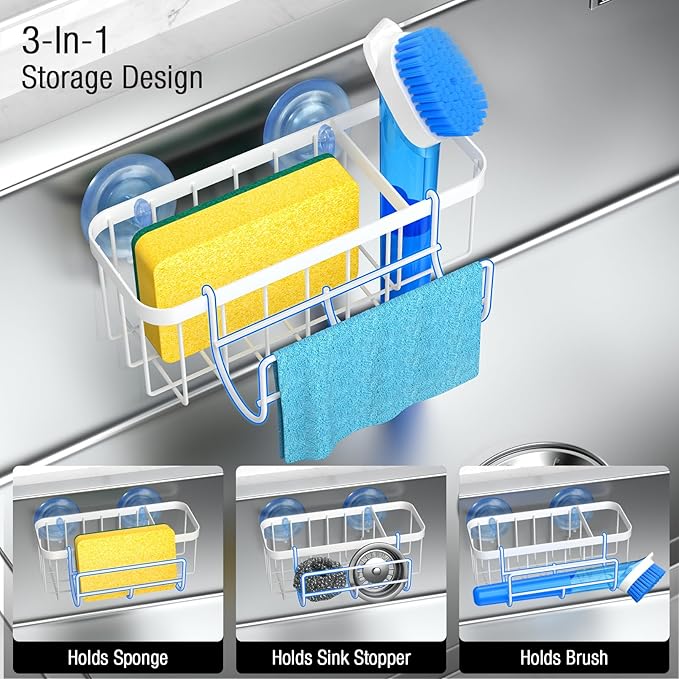 3-in-1 Kitchen Sink Caddy Organizer