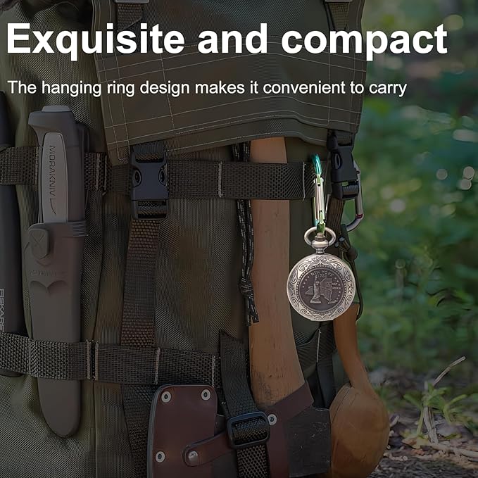 aiGear Retro Pocket Compass, Copper Alloy Compact Portable Waterproof Design for Hiking, Climbing, Camping, Collection and Gift